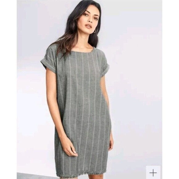 Eileen Fisher Dresses & Skirts - Eileen Fisher Organic Cotton & Hemp Striped Shift Dress Minimalistic Boho Small